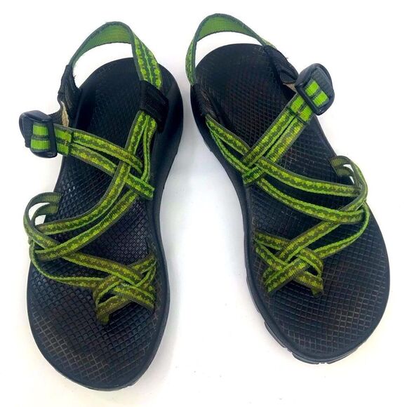 Chaco Zx2 Green Classic Toe Loop Strappy Crisscross Performance Sandals - Picture 1 of 11